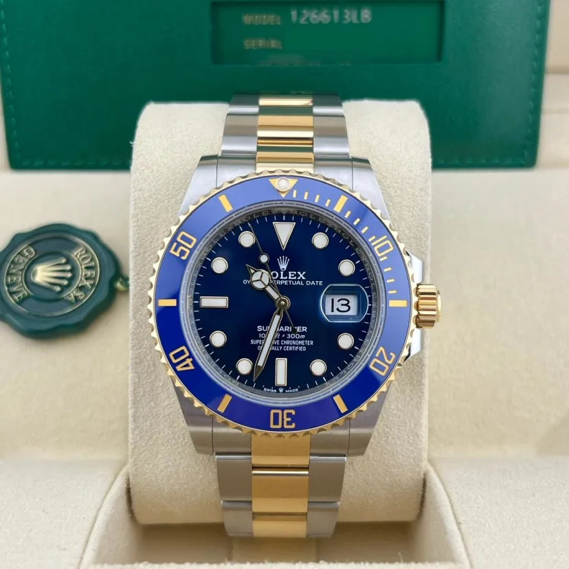 Rolex Submariner Date Steel Blue  And Yellow Gold