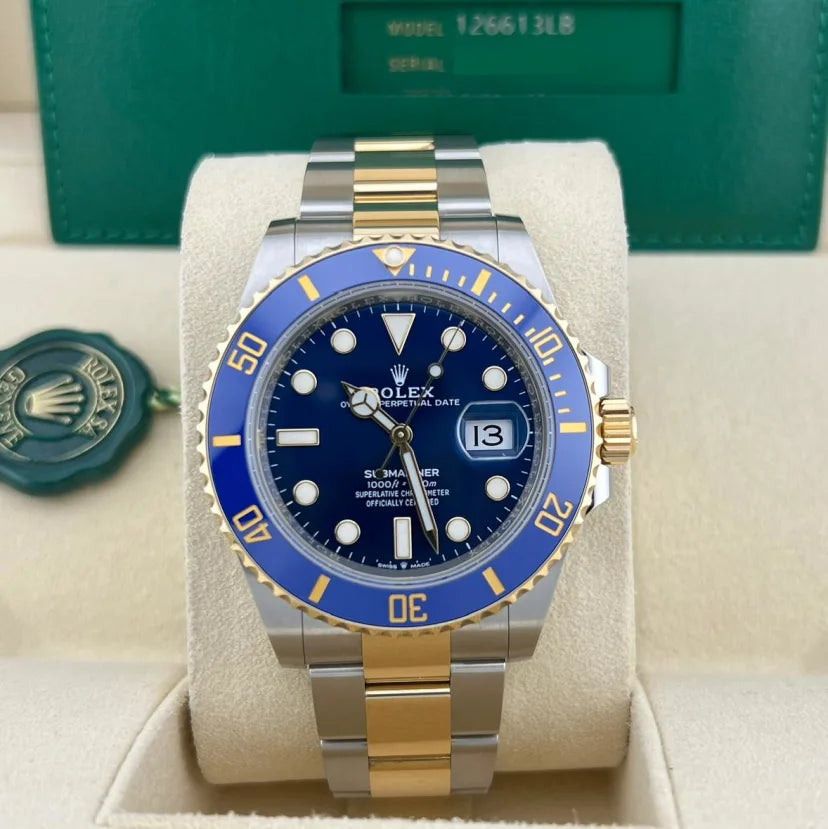 Rolex Submariner Date Steel Blue  And Yellow Gold