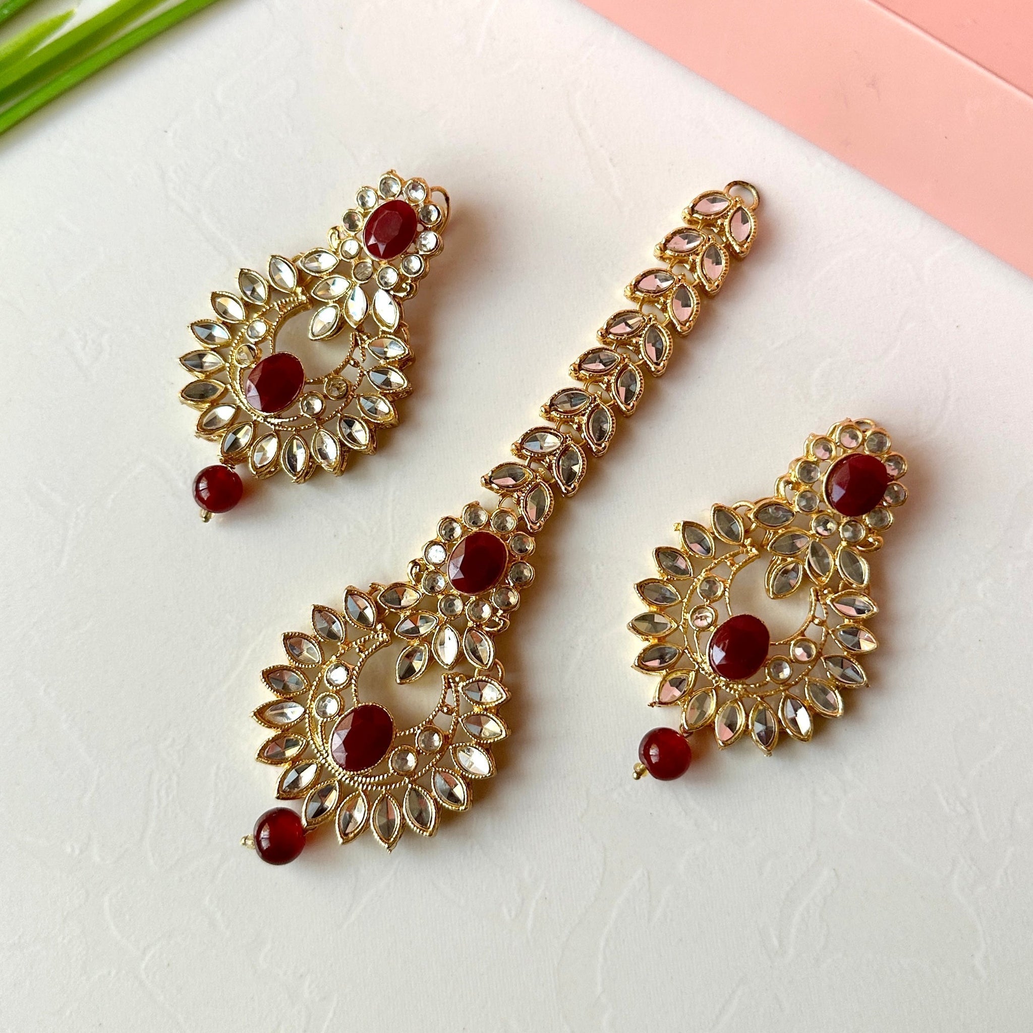 Iqra Earrings and Teeka Set for women (Copy)