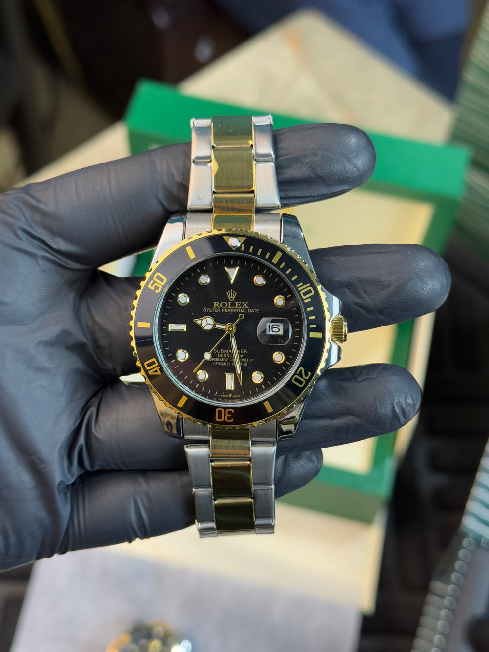 Rolex Submariner Date Steel Black  And Yellow Gold